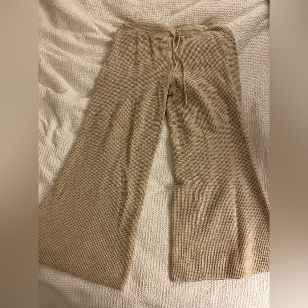 Cozy oversized flare sweater pants